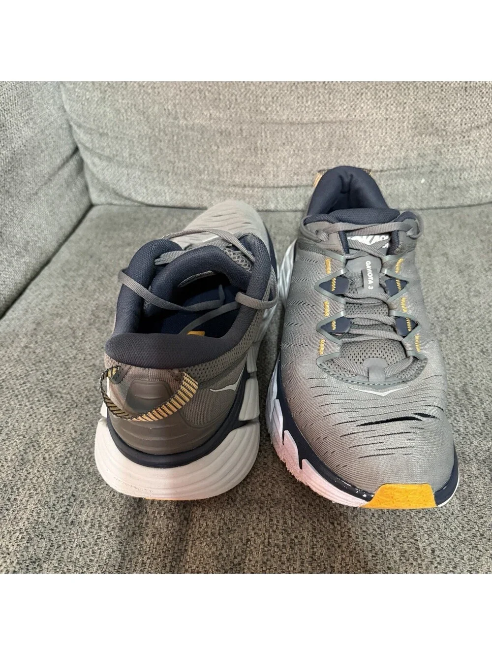Hoka One One Gaviota 3 Charcoal Grey Ombre Blue Men Size 12D